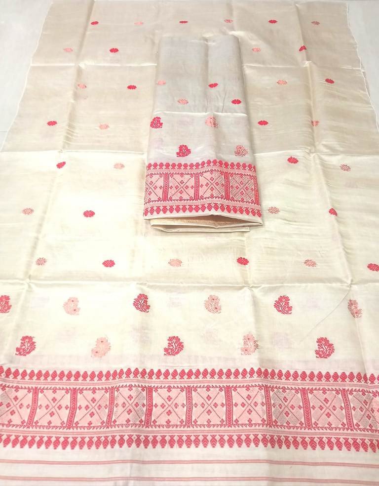 Handloom Mixed Toss Mekhela Sador With Blouse Material / 03640002001