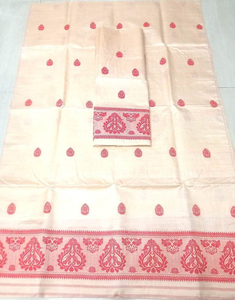 Handloom Mixed Toss Mekhela Sador With Blouse Material / 03640002001