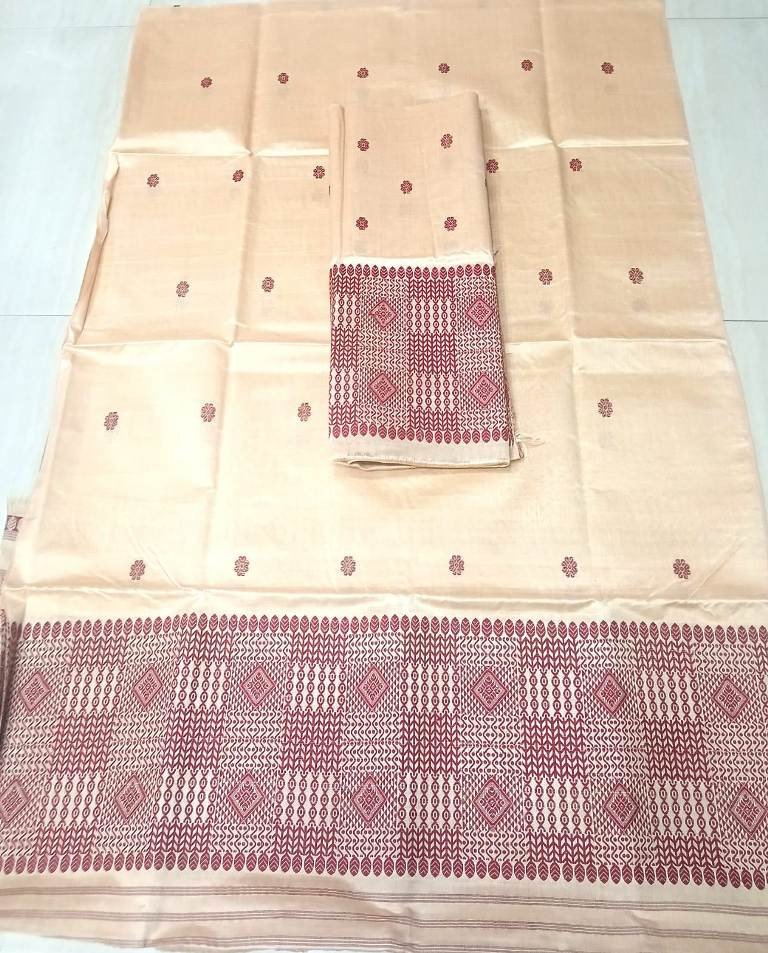 Handloom Mixed Toss Mekhela Sador With Blouse Material / 03640002001