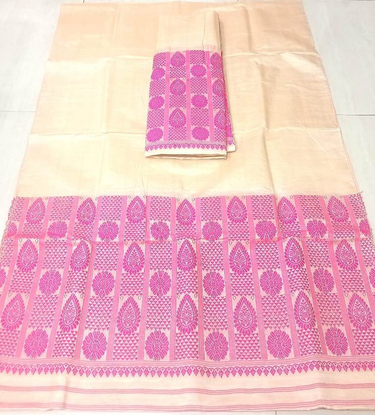 Handloom Mixed Toss Mekhela Sador With Blouse Material / 03640002001