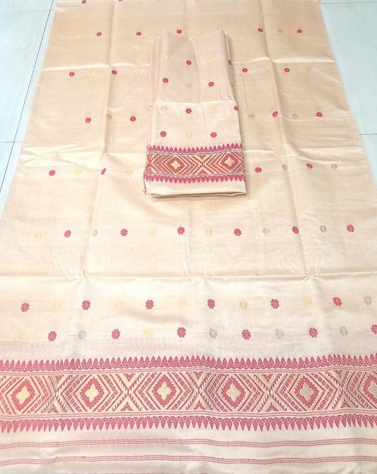 Handloom Mixed Toss Mekhela Sador With Blouse Material / 03640002001
