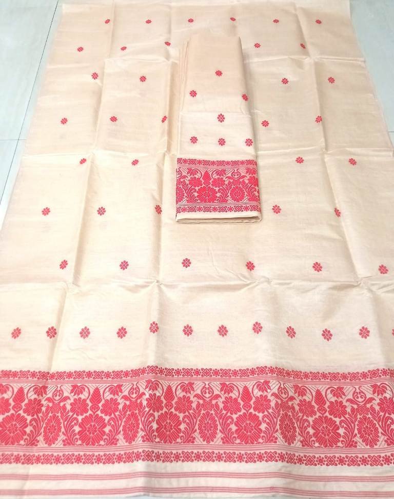 Handloom Mixed Toss Mekhela Sador With Blouse Material / 03640002001