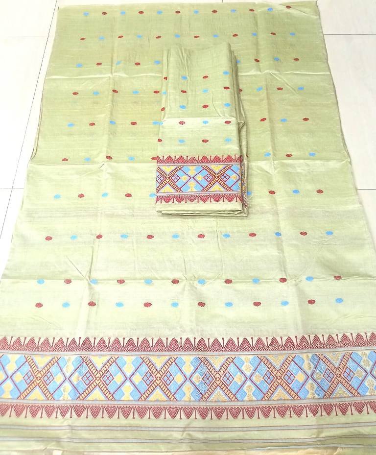 Handloom Mixed Toss Mekhela Sador With Blouse Material / 03640002001