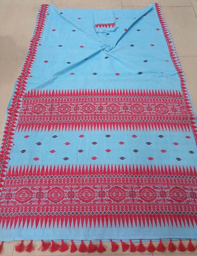 Handloom Pure Cotton Saree with Blouse Material / 0252000E001