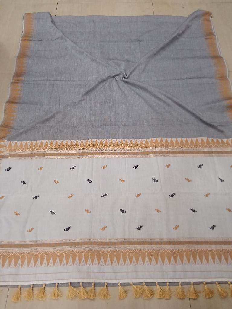 Handloom Pure Cotton Saree Without Blouse Material / 0252000F001