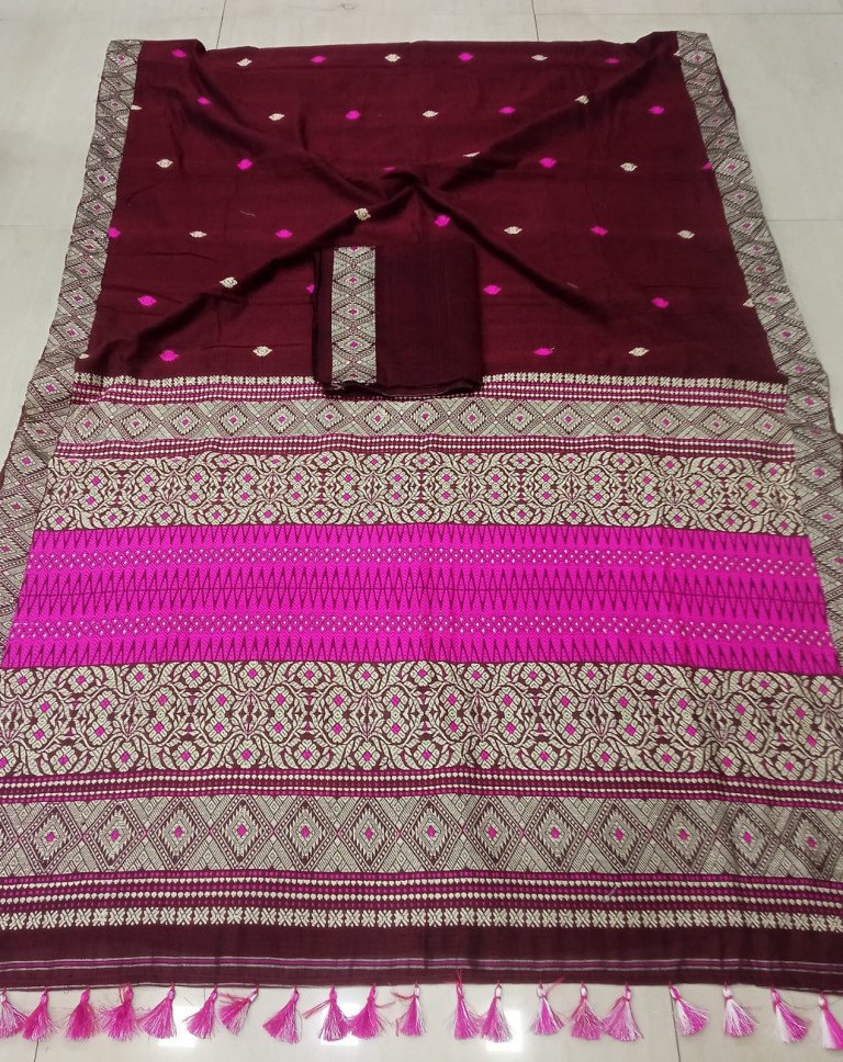 Handloom Pure Cotton Saree with Blouse Material / 0252000E001
