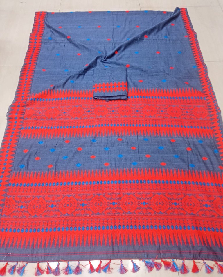 Handloom Pure Cotton Saree with Blouse Material / 0252000E001