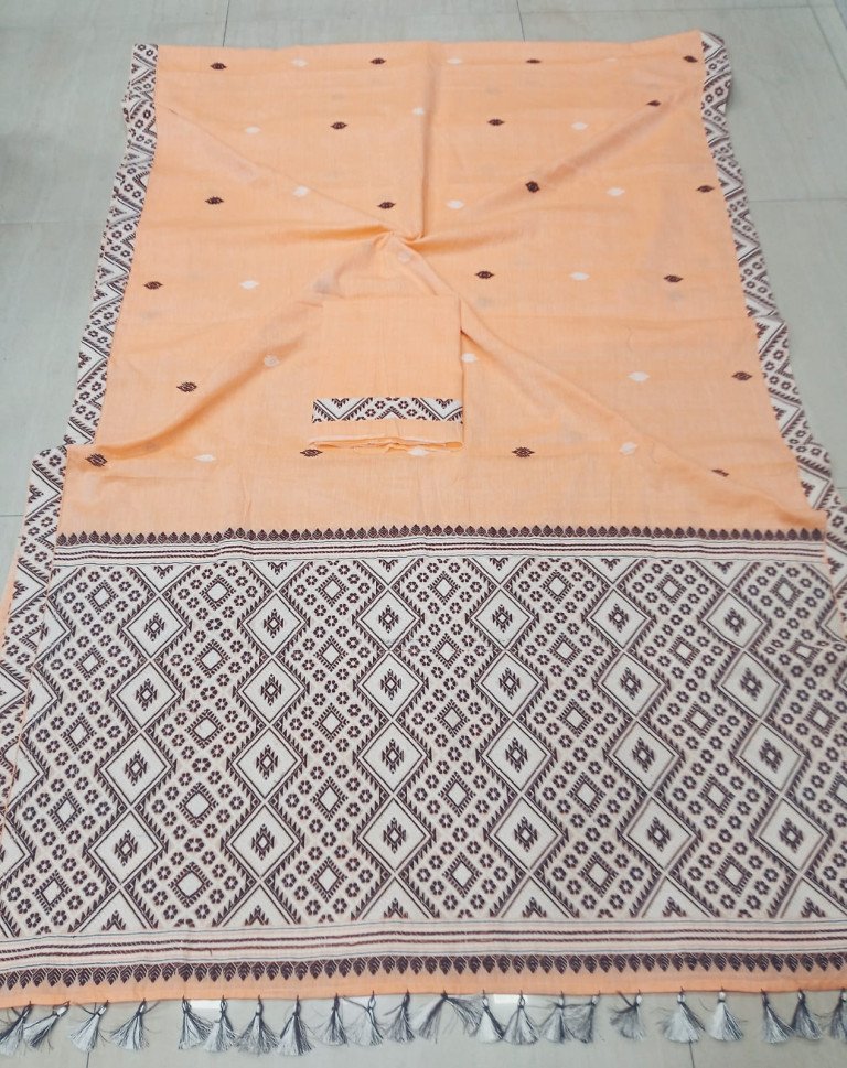 Handloom Pure Cotton Saree with Blouse Material / 0252000E001