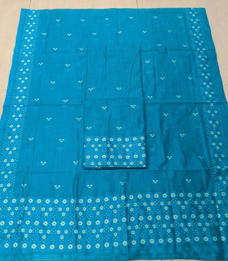 Wash Cotton Mekhela Sador With Blouse Material / ৱাছ কটন মেখেলা চাদৰ ব্লাউজৰ কাপোৰৰ সৈতে / 03790004001