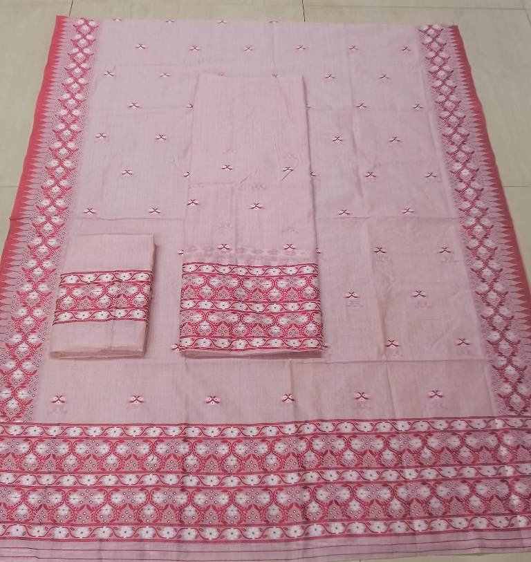 Wash Cotton Mekhela Sador With Blouse Material / ৱাছ কটন মেখেলা চাদৰ ব্লাউজৰ কাপোৰৰ সৈতে / 03790004001