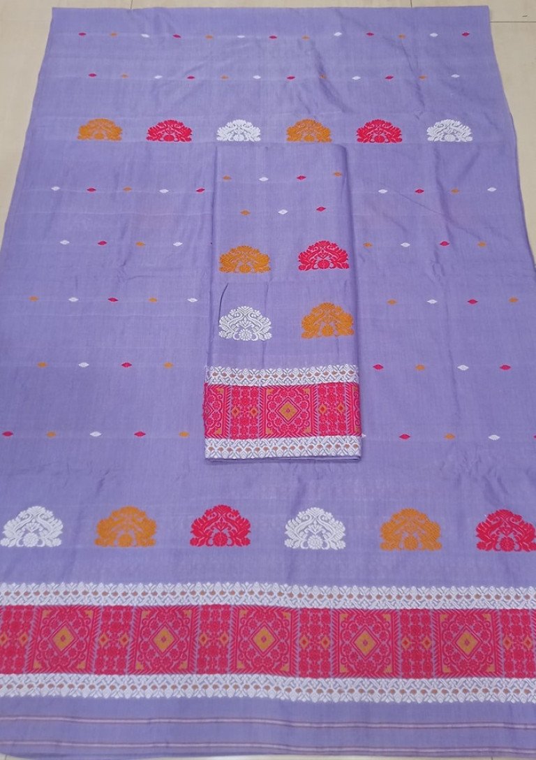 Handloom Silk Cotton Mekhela Sador With Blouse Material/ 03570002001