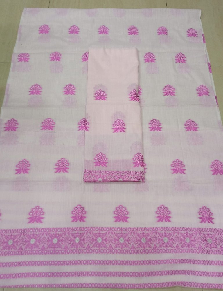 Cotton Kesa Paat Mekhela Sador With Blouse Material / 0353000E001